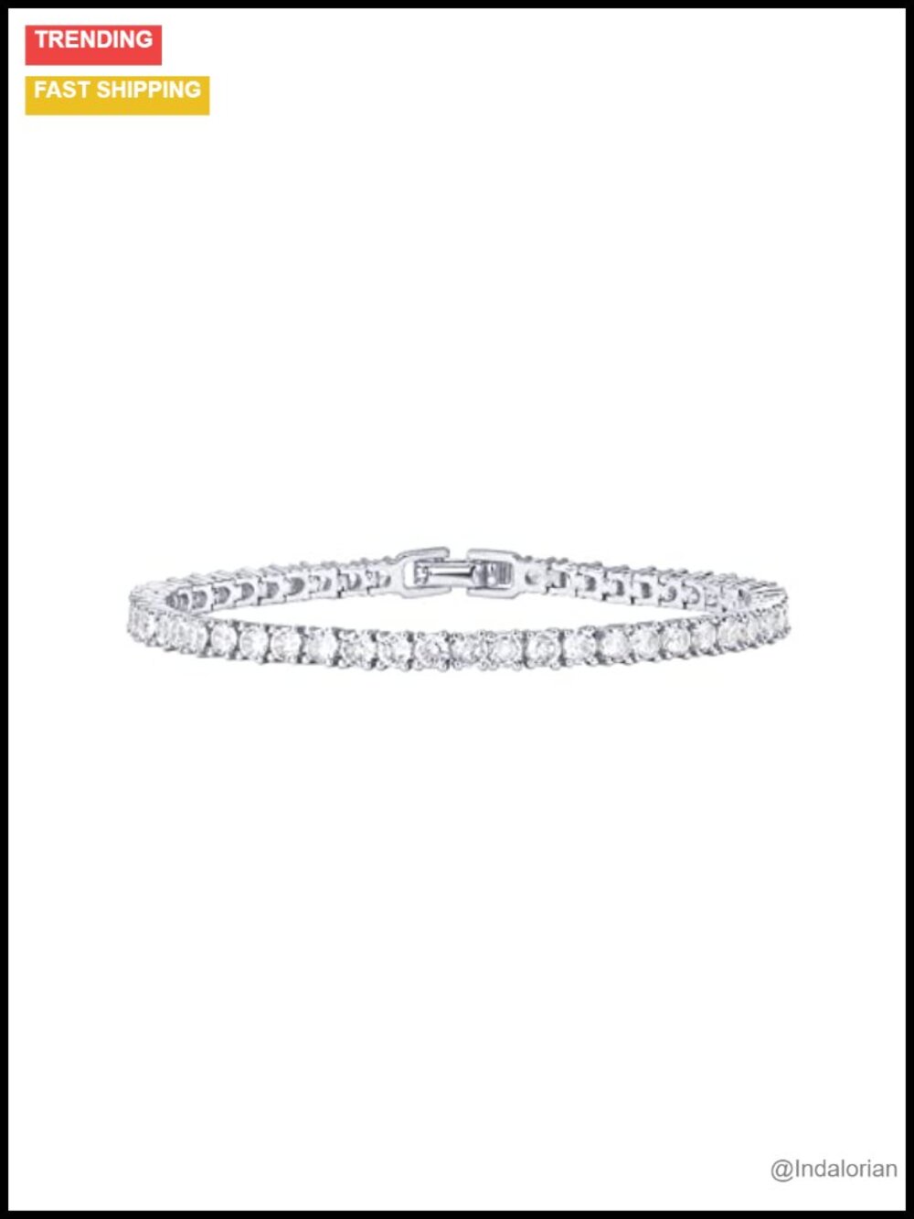 14K Gold Plated 3mm Cubic Zirconia Tennis Bracelet 6.5"
